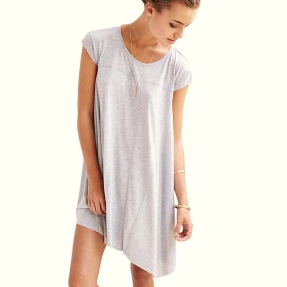 BDG Karina Gray oversized t-shirt baby tee dress small - Picture 1 of 8